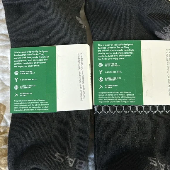 2 Pairs Bombas Sneaker Socks X-Large - Picture 4 of 6